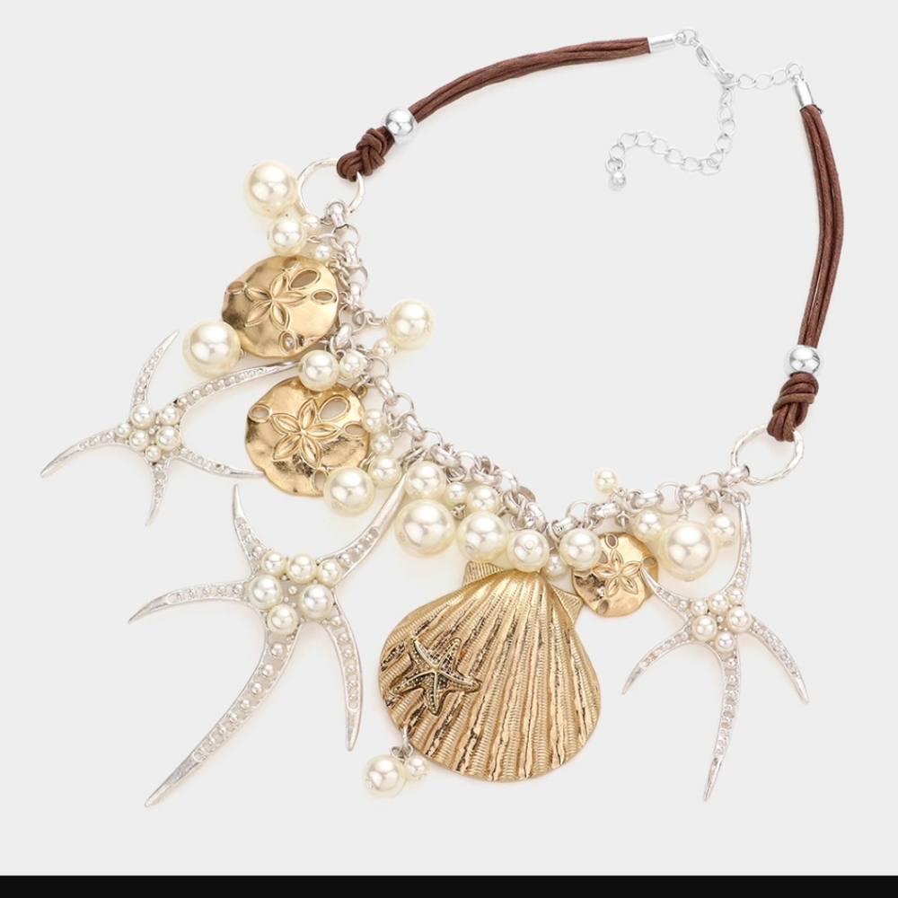 🟣Pearl & Shell necklace - Picture 9 of 12